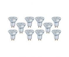 Osram LED SuperStar PAR16 Lampada a riflettore con attacco GU10, dimmerabile, 8 W, angolo del fascio di 36 Â°, 2700 Kelvin, bianco caldo, confezione da 10