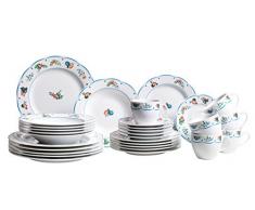 Domestic By MÃ¤ser, Servizio di Piatti per 6 Persone, 30 pz, Serie Vieux Jardin