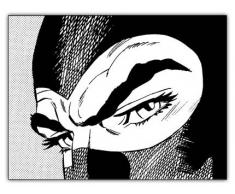 Artopweb Pannelli Decorativi Astorina Lo Sguardo di Diabolik Quadro, Legno, Multicolore, 80x1.8x60 cm