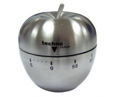 Technoline KZW 3 Timer da Cucina con Analogico, Metallo, Argento, 6.3x6.3x7.1 cm