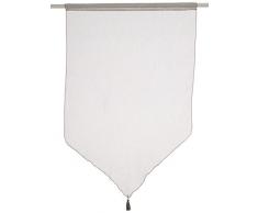 Lovely Casa RA11697005 Monna-Coppia di Tenda a Vetro per Finestra, 60 x 90 cm, Colore: Grigio