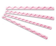 Guardini Voglia di Cake Design Set Tagliapasta per Bordure, Rosa, 4 unitÃ