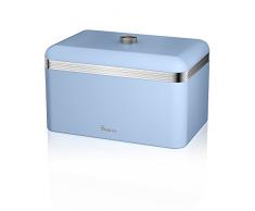 Wenko Set Portapane Con 3 Contenitori – Design Minimal, Coperchio In Bambù (tagliere), Lattine Da 1L, Acciaio Laccato Bianco