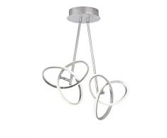 WOFI - Lampada da soffitto per interni, in plastica, 26 W, colore argento