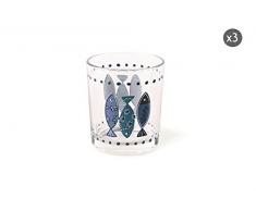 Excelsa Ocean Set 3 Bicchieri, Vetro