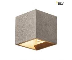 SLV Solid Cube lampada da parete, edelstahl304, sabbia nera pietra