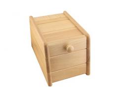 Apollo - Portapane in Legno di faggio con Apertura Frontale, 20 cm