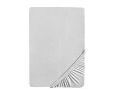 Biberna 77144/555/046, Lenzuolo con angoli in Jersey elasticizzato, Grigio, 90 x 190 cm - 100 x 200 cm