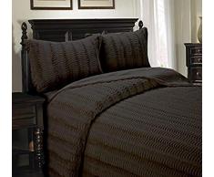 Cathay Home Lofty Luxe in Finta Pelliccia Coperta, Twin, Caramello, Chocolate, Full/Queen