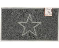 Nicoman Stella Zerbino Entrata Lavabile Antiscivolo Tappeti-(USA Solo allaperto), Medio (75x44cm), Grigio