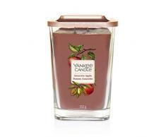 Collezione Yankee Candle Elevation con Coperchio della Piattaforma Grande Candela Quadrata a 2 Stoppini, Amaretto Apple