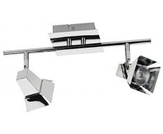 Mathias 3360214 Ciné 2 faretti 28W GU10 230V Chrome Lunghezza 36 Altezza 15 cm / 18,5 cm