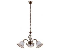 RABALUX 6356Â Art Flower, Faretto Lampadario 3 luci marrone