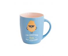 Mr. Wonderful Tazza Pastello i m Hotter Than My Coffee, Porcellana, Blu, 15Â x 15Â x 10Â cm, 30Â cl