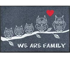 Wash+Dry - Tappeto We Are Family 50x75, Grigio