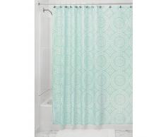 InterDesign Medallion Tenda Doccia, Tessuto, Verde, 180x0.2x180 cm