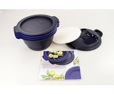 Tupperware Microonde Micro Urban millennial 2,0 L Blu Vaporiera + RICETTARIO