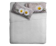 Ipersan Camomilla Completo Fotografico Fine-Art, Cotone Organico, Grigio, Matrimoniale