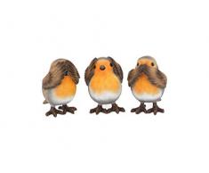Nemesis Now Three Wise Robins, statuetta da 8 cm, colore: marrone, taglia unica