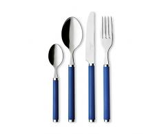 Villeroy & Boch Play! Blue Ocean Posate da Tavola per 6 Persone, 24 Pezzi, Acciaio, Impugnatura in Plastica Blu