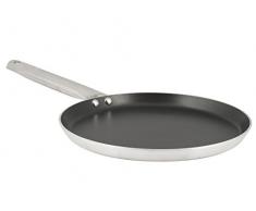Pardini Vario Padella Crepes Antiaderente Teflon cm24 Pentole e Preparazione Cucina, Alluminio, Nero