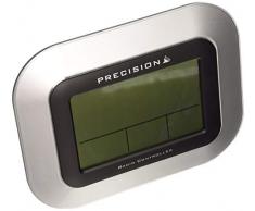 Peers Hardy (UK) Ltd Precision PREC0102 - Orologio LED radiocomandato da Tavolo o da Parete, Colore: Argento