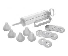 Premier Housewares 0806527 Siringa per Decoro Dolci, 10 Bocchette, in PP, Bianco/Trasparente