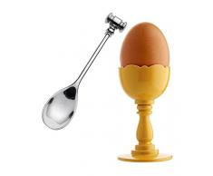 Alessi MW14SET Y Dressed Portauovo, Acciaio Inossidabile 18/10/Resina Termoplastica, Giallo