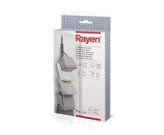 Rayen 2067.11 Attaccapanni per borsette per Porte e armadi con 7 Ganci di Velcro, Polyester, Grigio Scuro, 95x7,5 cm