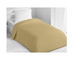 Copripiumino singolo 140 x 200 cm in cotone tinta unita tortora