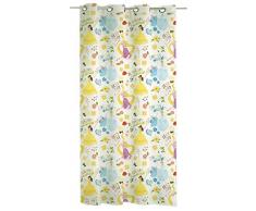 Disney Walt Tende a Velo Principesse, Poliestere, Bianco, Rosa, Azzurro, Giallo, cm. 140x290