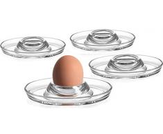 Ritzenhoff & Breker Fresh Set di 4 Portauova in Vetro Trasparente