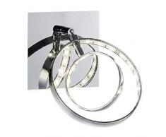 Reality Leuchten Reality R82944107 Nimes Faretto, 4xGU10, 3 W LED, Nichel Opaco, 60.5x54x11-16 cm 4.5 W, Cromo, 12 x 12 x 16 centimeters