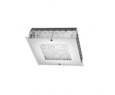 ONLI Plafoniera Moderna LED Integrato 13 W, Bianco/Trasparente, con cristalli. Illuminazione camera da letto, soggiorno, bagno 30 x 30 cm