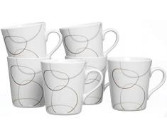Ritzenhoff & Breker Alina Marron - Set di 6 tazze da caffÃ¨, 300 ml