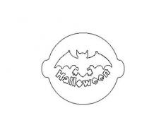 silikomart 70.021.99.0060Â Acc 040Â Halloween Stencil per Decorazione di Torte plastica/Polipropilene Bianco 1Â x 24,5Â x 31,5Â cm