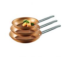 STONELINE Set di padelle, Rame, 3-TLG