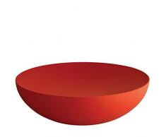 Alessi Double Ciotola, Acciaio Colorato con Resina Epossidica, Rosso, 10 x 34 x 33
