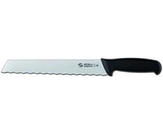 Sanelli Ambrogio Supra Coltello Pane Morbido, Lama Ondulata, 25 cm, Acciaio Inox, Grigio