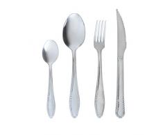 Quid Ara-Cofanetto di 24 posate, in acciaio inox