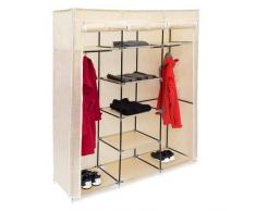 Relaxdays Modello Valentin Armadio Pieghevole XXL, Tessuto, Beige, tela