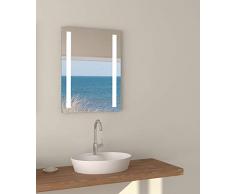 Talos Horizon Specchio per Il Bagno a LED, Vetro, Alluminio, Bianco Neutro, 50 x 70cm