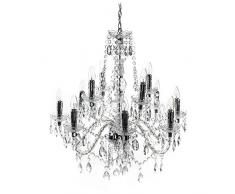 Wink design Boston Lampadario 12 Luci, Trasparente, Diametro 80 cm/Altezza 79 cm