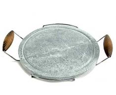 Bisetti Pentola da Cucina di Pietra Ollare, Marrone, Tonda, 30 cm