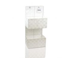 ARPAN, armadietto da Parete in Nylon, con 2 Ripiani, Ideale per casa, Ufficio, Bagno, Bianco, 57 x 15 x 27,5 cm