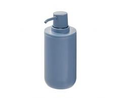 iDesign Dispenser, Porta Liquido Rotondo in plastica per Bagno e Cucina, Dosatore Sapone Ricaricabile con 355 ml di capacitÃ , Blu, 8,0 cm di diametro x 16 cm