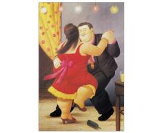 Artopweb Pannelli Decorativi Botero Dancers Quadro, Legno, Carta, Vernice, Multicolore, 46x1.8x70 cm