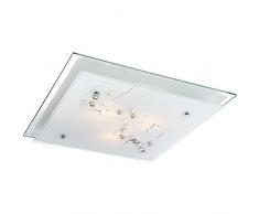 Globo 48092-3 - Plafoniera da soffitto quadrata, metallo, bianco
