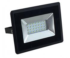 Faro LED Esterno 20W, Ip65 per Esterni Nero con Vetro Ip65 1700Lm Luce Fredda 6000K