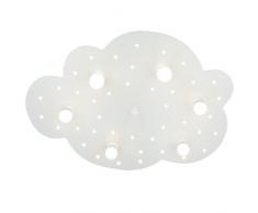 Elobra, Lampada da soffitto per bambini, a forma di nuvoletta, con funzione luce notturna, attacco E14, classe di efficienza energetica A